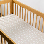 Babyletto 100% Organic Cotton Crib Sheet, GOTS-Certified, Fitted 360°, Ultra-Soft and Breathable Muslin - Beach Bum