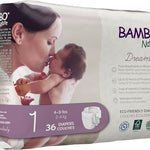 Bambo Nature Premium Baby Diapers - French/English Packaging, Size 1, 36 Count