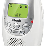 VTech Communications DM221 Audio Baby Monitor with up to 1,000 ft of Range, Vibrating Sound-Alert, Talk Back Intercom & Night Light Loop, White/Silver