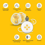 Medela Swing Maxi Hands-Free Double Electric Breast Pump, Easy and Intuitive Design for On-the-Go, Compatible with Medela Family App