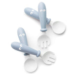 BabyBjörn Baby Spoon and Fork, 4 pcs, Powder Blue