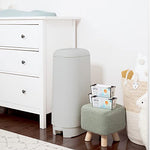 Diaper Genie Signature Pail (Grey) Includes 1 Easy Roll Refill with 18 Bags | Holds Up to 846 Newborn-Sized Diapers Per Refill