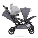 Baby Trend Sit N' Stand Tandem Double Stroller 2.0 DLX with 5 Point Safety Harness, Shaded Canopy, 2 Cup Holders, and Ample Storage Space, Magnolia