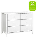 Babyletto Sprout 6-Drawer Double Dresser in White, Greenguard Gold Certified