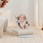 BabyBjörn Bouncer Bliss, Light Beige, 3D Jersey | 2-in-1 Adjustable Baby Bouncer Seat and Toddler Chair, Newborn to Toddler (8-29 lbs), 4 positions, Lightweight & Portable
