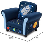 Delta Children Space Adventures Kids Upholstered Chair, Blue