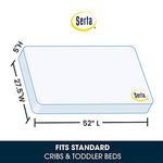 Serta Perfect Start Dual Sided Baby Crib Mattress & Toddler Mattress - Waterproof - 6" Premium Sustainably Sourced Fiber Core - GREENGUARD Gold Certified – 7 Year Warranty - Made in USA