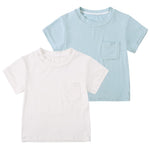 ZFTTZYMX 2 Pack Baby Bamboo Viscose T-shirts Toddler Boys Girls Summer Short Sleeve Crew Neck Tees