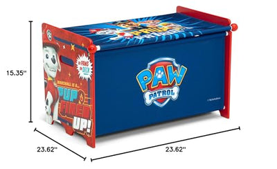 Delta Children PAW Patrol Toy Box Toy Box with Retractable Fabric Top, Blue