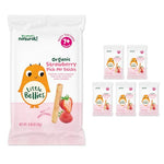 Little Bellies Organic Strawberry Pick-Me Sticks packaging on a white background