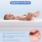 KEAWIS Memory Foam Crib & Toddler Mattress: Dual-Sided Soft Cribs mattresses for Waterproof - 52" x 27.6" x 5" - Breathable - Bamboo Toddler Bed Mattress Fits Baby and Kids