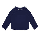 babygoal Baby Navy Blue Long Sleeve Rash Guard Shirt with UPF 50+ Sun Protection for Baby Toddler Boy & Girl Beach Pool Swimming SY14-18-24M-B