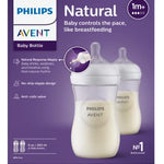 Philips AVENT Natural Baby Bottle with Natural Response Nipple, Clear, 9oz, 2pk, SCY903/02