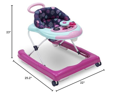 Delta Children First Exploration 2-in-1 Activity Walker - with Music, Removable Play Tray, Push Walker Mode, Machine-Washable, Orbit