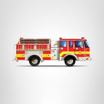 Melissa & Doug Fire Truck Jumbo Jigsaw Floor Puzzle (24 pcs, 4 feet Long) - FSC Certified