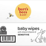 Burt’s Bees Baby Wipes, Unscented Natural for Sensitive Skin with Aloe and Vitamin E - 72 Baby Wipes – 10 Pack