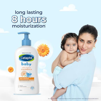 Cetaphil Baby Wash & Shampoo with Organic Calendula,Tear Free, Paraben, Colorant and Mineral Oil Free, 13.5 Fl. Oz (Packaging May Vary)