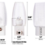 Emotionlite Plug in Night Light, Warm White LED Nightlight, Dusk to Dawn Sensor, Kids, Nursery, Bedroom, Bathroom,Hallway, Stairs, Kitchen, 4 Pack