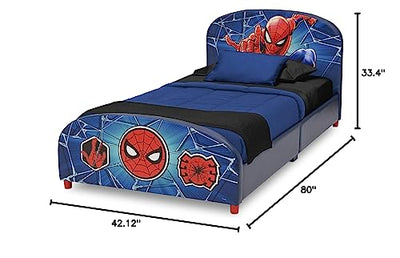 Delta Children Upholstered Twin Bed, Marvel Spider Man