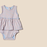 Amazon Essentials Baby Girls' Sleeveless Bodysuit Dress, Pack of 3, Pale Pink/Blue Posey Floral, 3-6 Months