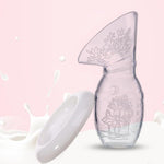 Manual Silicone Breast Pump, 5oz/150ml Milk Collector, BPA-Free with Suction Base, Leak-Proof Cap