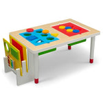 Play and Learn Sensory Table for Kids, White/Primary
