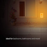 GE SleepLite LED Night Light, 4 Pack, Dusk-to-Dawn Sensor, Sleep Light, Dim Light, Warm Amber, Compact, Ideal for Bedroom, Nursery, Bathroom, Hallway,45041, 4 Count