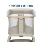 Maxi-Cosi Iora Baby Bassinets Bedside Sleeper, Portable Bassinet, Infant Bedside Sleeper Crib, Height Adjustable, Breathable Mesh, Large Storage Basket, Classic Oat