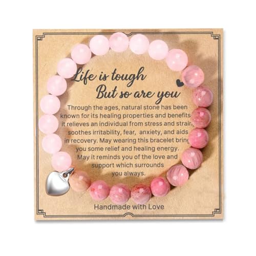 Get Well Soon Gifts for Women,Natural Stone Healing Bracelet, Inspirational Gifts for Women Teen Girls