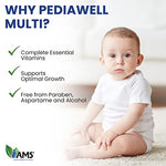 America Medic & Science PediaWell Multi (50 mL) | Baby Vitamin Supplement with Vitamin C | Enhanced Immune Support for Kids | Toddler Multivitamin Drops for Boosting Physical and Mental Growth