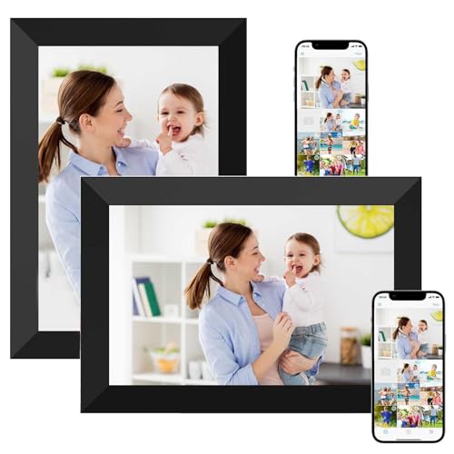 10.1 Inch WiFi Digital Picture Frame, 1280x800 HD IPS Touch Screen Cloud Smart Photo Frames, Auto Rotation, Wall Mountable, Share Photos Or Videos for Via APP