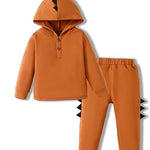 Kucnuzki Baby Toddler Boys Clothes 2T-3T Long Sleeve Pullover Hoodies & Long Pants - Cute Little Boy Clothes for Fall Winter