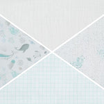 Delta Children 100% Cotton Muslin Baby Receiving Blankets for Girls and Boys – 47x47 Inches (Pack of 4), Sea Life