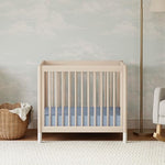 Babyletto Gelato 4-in-1 Convertible Mini Crib in Washed Natural and White, Greenguard Gold Certified