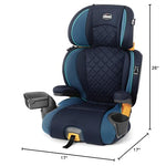 Chicco KidFit Zip Plus 2-in-1 Belt-Positioning Booster Car Seat, Backless and High Back Booster Seat, for Children Aged 4 Years and up and 40-100 lbs., Seascape/Blue