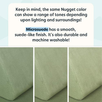 Nugget - The Original Play Couch for Kids - Modular Foam Children's Sofa for Playroom, Imagination, & Creative Open Ended Play - Washable & Convertible Playroom Furniture, Bamboo