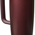 Owala FreeSip Tumbler Insulated Stainless Steel Water Bottle with Built-in Straw and Side Handle, For Travel, Work, School, and Sports, 40oz, BPA Free, Leak Proof, Black Cherry