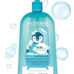 Bioderma ABCDerm Foaming Gel- for the Delicate Skin of Babies and Children, Blue, 33.8 Fl Oz