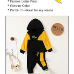 Kucnuzki Baby Toddler Boy Clothes 2T Boys Clothes Long Sleeve Pullover Hoodies+Long Pants Cute Little Boy Clothes Fall Winter Boys Clothes 2T 3T