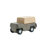 PlanToys® Grey Wagon Wooden Montessori Pull Along Toy | Early Movement, Balance and Practical Life Exploration | Eco Friendly Wagon for Indoor and Outdoor Play