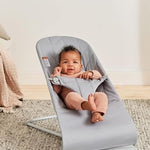 BabyBjörn Bouncer Bliss, Light Gray, Woven, Petal Quilt | 2-in-1 Adjustable Baby Bouncer Seat and Toddler Chair, Newborn to Toddler (8-29 lbs), 4 Positions, Lightweight & Portable