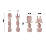 PandaEar Silicone Baby Feeding Set | 9PCS Baby Led Weaning Supplies Self Feeding Utensils | Divided Suction Plate Bowl Bibs Sippy Cup with Baby Snack Container Spoons Forks (Pink)