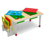 Play and Learn Sensory Table for Kids, White/Primary