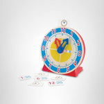 Melissa & Doug Turn & Tell Wooden Clock - Educational Toy with 12+ Reversible Time Cards