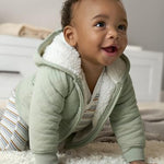 Simple Joys by Carter's Baby Hooded Sweater Jacket with Sherpa Lining, Green, 0-3 Months