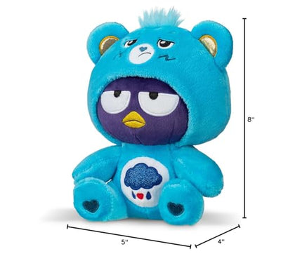 Care Bears - Badtz-Maru Dressed As Grumpy Bear 8" Fun-Size Plush, Blue - Soft, Huggable Bestie! – Good for Girls and Boys, Employees, Collectors, Ages 4+