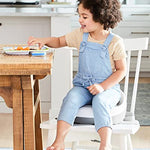 Skip Hop Booster Seat for Dining Table, Sleek Seat Booster, Grey/White