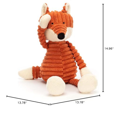 Jellycat Cordy Roy Fox Stuffed Animal, 16.5 inches - Woodland Animal Plush - Soft & Huggable - Classic Children's Gift