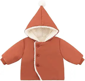 Baby Girl Winter Fleece Jacket Toddler Boy Puffer With Hood Coat Infant Clothes