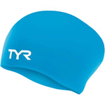 TYR Adult Long Hair Silicone Wrinkle Free Swim Cap for Braids, Dreadlocks, Streamlined Swim, Hair Protection